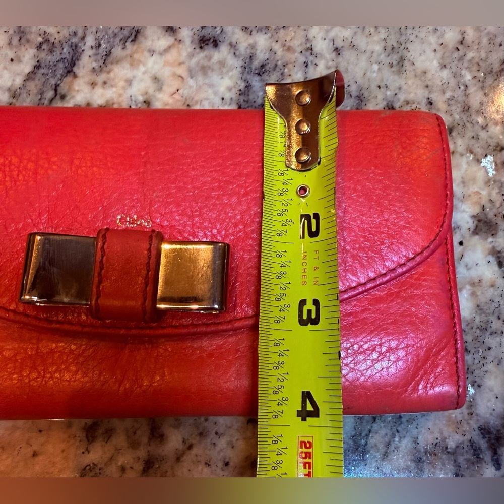 🧡 Authentic Chloé Paradise Pink Leather Wallet w/ authentication card. EUC - Picture 4 of 16